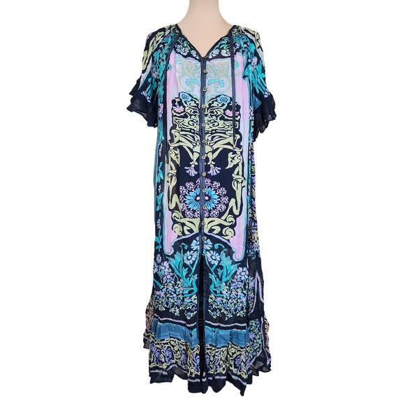 Free People Back To Barcelona Kaftan Dress - Picture 2 of 6